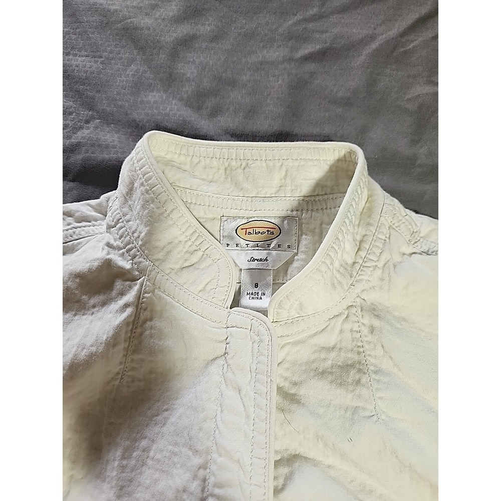 Talbots Cropped Jacket Mock Collar Long Sleeve Petites‎ 8 Stretch - Picture 6 of 9